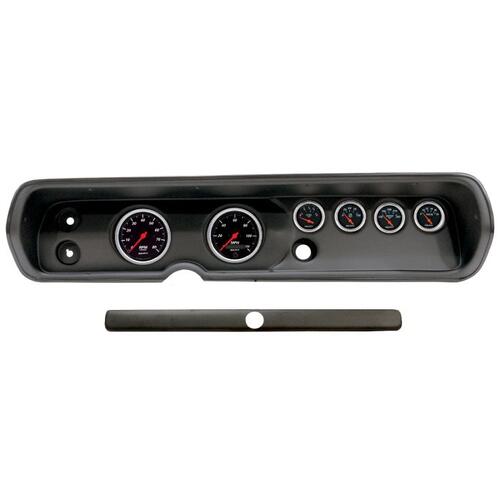 Autometer Direct Fit Dash Kit, (3 3/8" X2, 2 1/16" X4), Chevy Chevelle 64-65, Designer Black, Design