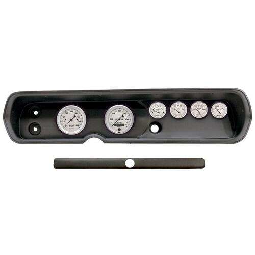 Autometer Direct Fit Dash Kit, (3 3/8" X2, 2 1/16" X4), Chevy Chevelle 64-65, Old-Tyme White, Old-Ty