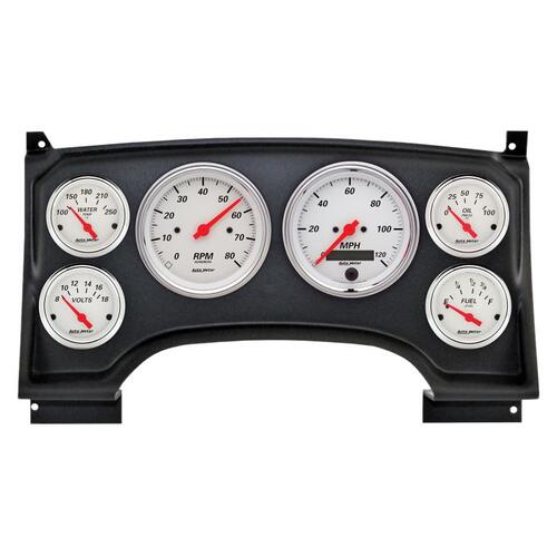Autometer Direct Fit Dash Kit, (3 3/8" X2, 2 1/16" X4), Chevy S10 Truck 94-97, Arctic White, Arctic