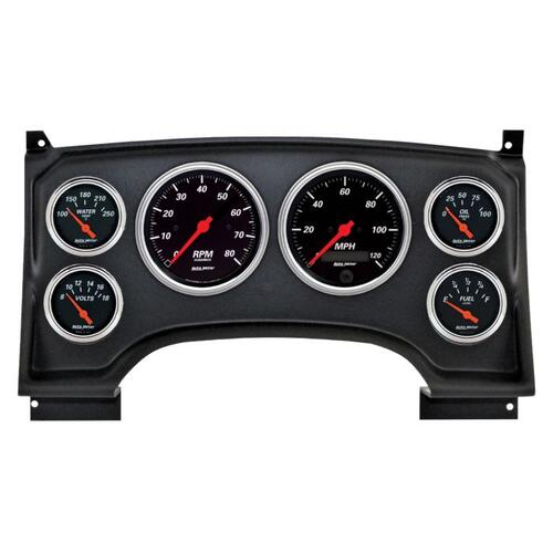 Autometer Direct Fit Dash Kit, (3 3/8" X2, 2 1/16" X4), Chevy S10 Truck 94-97, Designer Black, Desig
