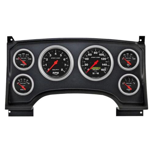 Autometer Direct Fit Dash Kit, (3 3/8" X2, 2 1/16" X4), Chevy S10 Truck 94-97, Sport-Comp, Sport-Com