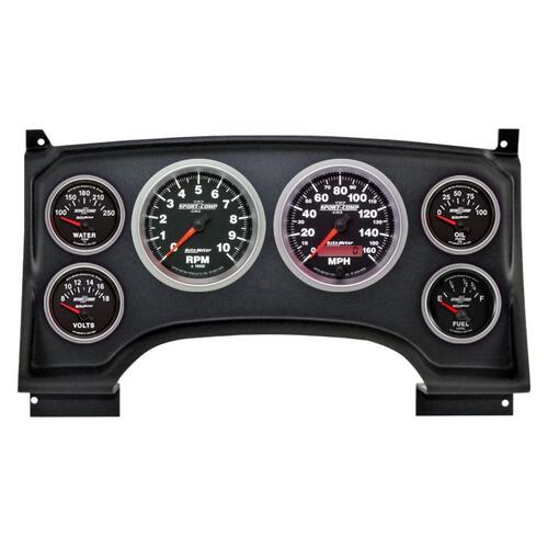 Autometer Direct Fit Dash Kit, (3 3/8" X2, 2 1/16" X4), Chevy S10 Truck 94-97, Sport-Comp Ii, Sport-
