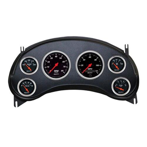 Autometer Direct Fit Dash Kit, (3 3/8" X2, 2 1/16" X4), Chevy S10 Truck 98-04, Designer Black, Desig