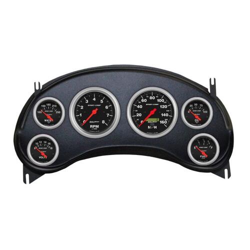 Autometer Direct Fit Dash Kit, (3 3/8" X2, 2 1/16" X4), Chevy S10 Truck 98-04, Sport-Comp, Sport-Com