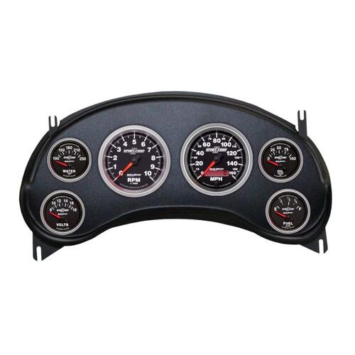 Autometer Direct Fit Dash Kit, (3 3/8" X2, 2 1/16" X4), Chevy S10 Truck 98-04, Sport-Comp Ii, Sport-