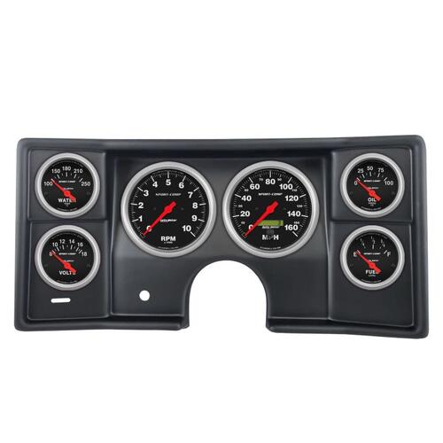 Autometer Direct Fit Dash Kit, (5" X2, 2 5/8" X4), Malibu/El Camino/Montecarlo 78-81, Sport-Comp, Sp