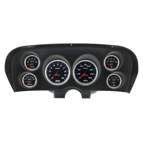 Autometer Direct Fit Dash Kit, (5" X2, 2 5/8" X4), Ford Mustang 69-70, Cobalt, Cobalt