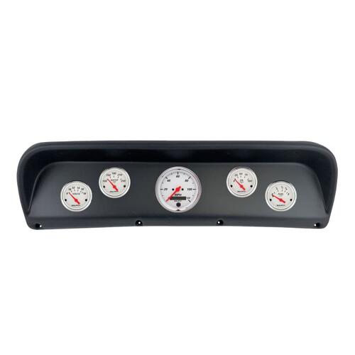 Autometer Direct Fit Dash Kit, (3 3/8" X1, 2 1/16" X4), Ford F100 67-72, Arctic White, Arctic White