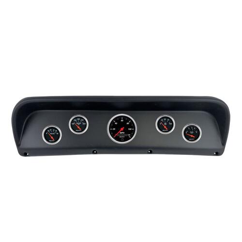 Autometer Direct Fit Dash Kit, (3 3/8" X1, 2 1/16" X4), Ford F100 67-72, Designer Black, Designer Bl