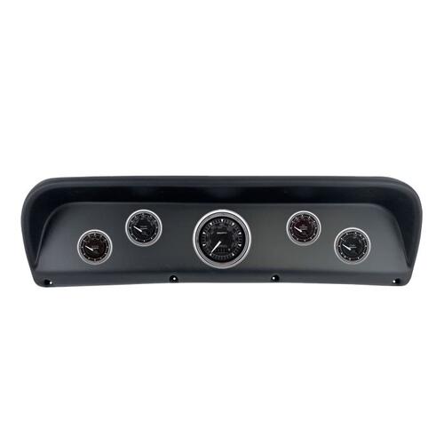 Autometer Direct Fit Dash Kit, (3 3/8" X1, 2 1/16" X4), Ford F100 67-72, Chrono Chrome, Chrono Chrom