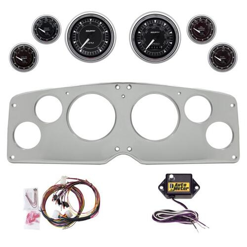 Autometer Dash Panel, Gmc Truck, `54-55, Billet, 3-3/8"X2, 2-1/16"X4, Chrono Chrome