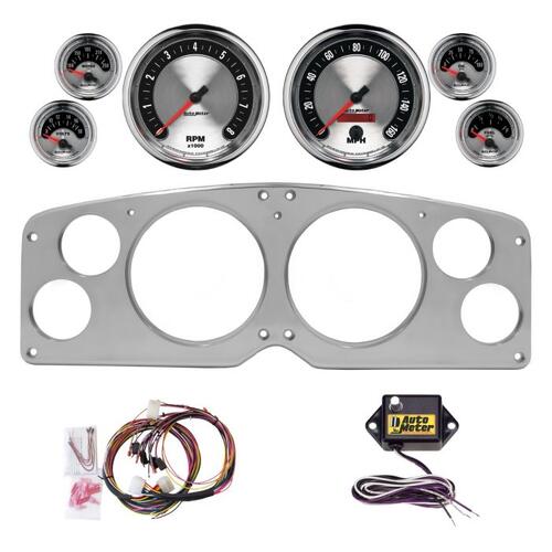Autometer Dash Panel, Gmc Truck, `54-55, Billet, 5"X2, 2-1/16"X4, American Muscle