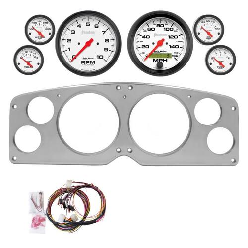 Autometer Dash Panel, Gmc Truck, `54-55, Billet, 5"X2, 2-1/16"X4, Phantom