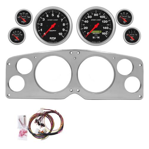 Autometer Dash Panel, Gmc Truck, `54-55, Billet, 5"X2, 2-1/16"X4, Sport-Comp