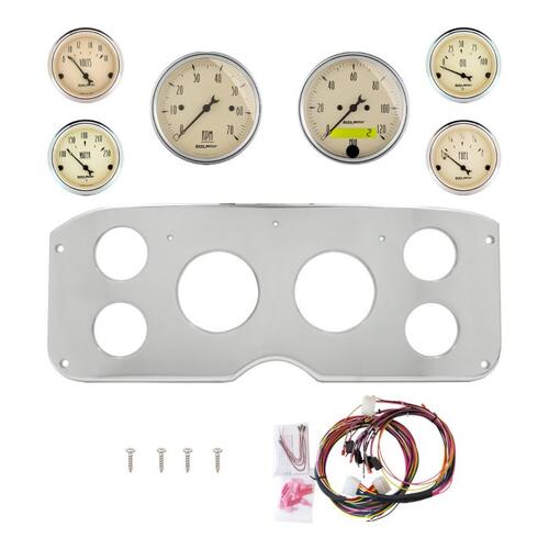 Autometer Dash Panel, Gmc Truck, `55-59, Billet, 3-1/8"X2, 2-1/16"X4, Antique Beige