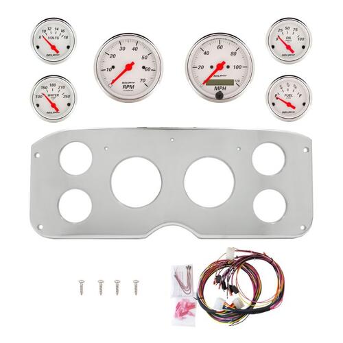 Autometer Dash Panel, Gmc Truck, `55-59, Billet, 3-1/8"X2, 2-1/16"X4, Arctic White