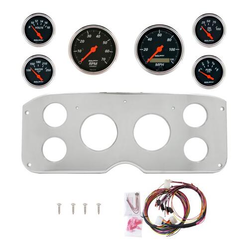 Autometer Dash Panel, Gmc Truck, `55-59, Billet, 3-1/8"X2, 2-1/16"X4, Designer Black