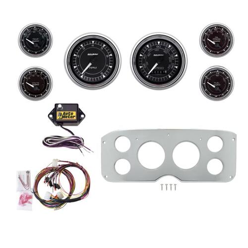 Autometer Dash Panel, Gmc Truck, `55-59, Billet, 3-3/8"X2, 2-1/16"X4, Chrono Chrome