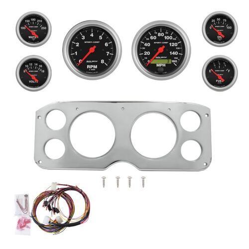 Autometer Dash Panel, Gmc Truck, `55-59, Billet, 5"X2, 2-1/16"X4, Sport-Comp