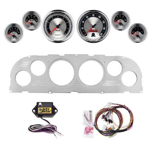 Autometer Dash Panel, Chevy Truck, `60-63, Billet, 3-3/8"X2, 2-1/16"X4, American Muscle
