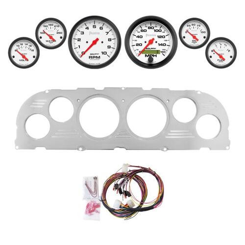 Autometer Dash Panel, Chevy Truck, `60-63, Billet, 3-3/8"X2, 2-1/16"X4, Phantom