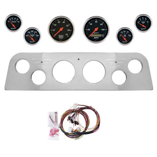 Autometer Dash Panel, Gmc Truck, `60-61, Billet, 3-1/8"X2, 2-1/16"X4, Designer Black