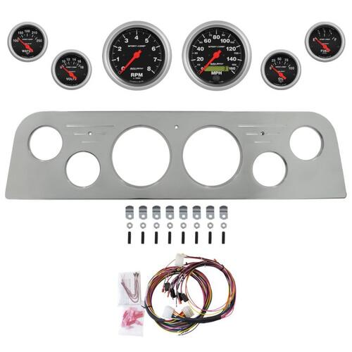 Autometer Dash Panel, Gmc Truck, `60-61, Billet, 3-3/8"X2, 2-1/16"X4, Sport-Comp