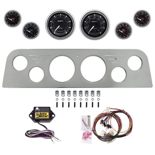 Autometer Dash Panel, Gmc Truck, `60-61, Billet, 3-3/8"X2, 2-1/16"X4, Chrono Chrome