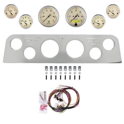 Autometer Dash Panel, Gmc Truck, `62-66, Billet, 3-1/8"X2, 2-1/16"X4, Antique Beige