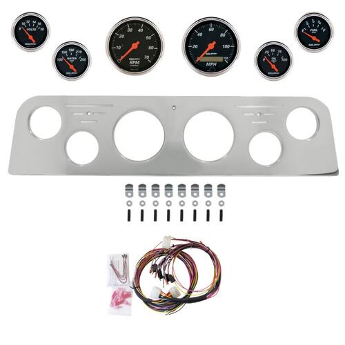 Autometer Dash Panel, Gmc Truck, `62-66, Billet, 3-1/8"X2, 2-1/16"X4, Designer Black
