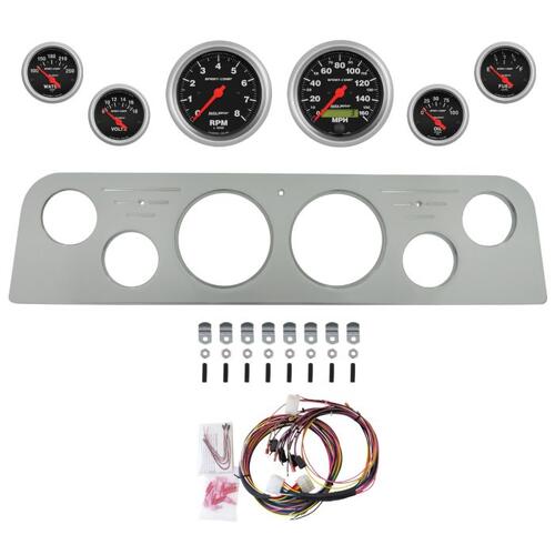 Autometer Dash Panel, Gmc Truck, `62-66, Billet, 3-3/8"X2, 2-1/16"X4, Sport-Comp