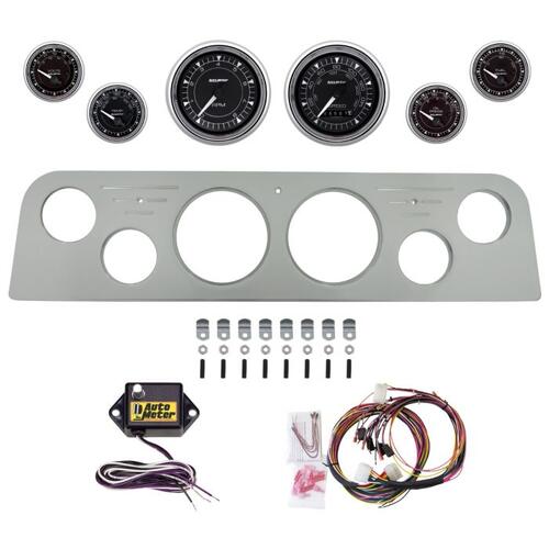 Autometer Dash Panel, Gmc Truck, `62-66, Billet, 3-3/8"X2, 2-1/16"X4, Chrono Chrome