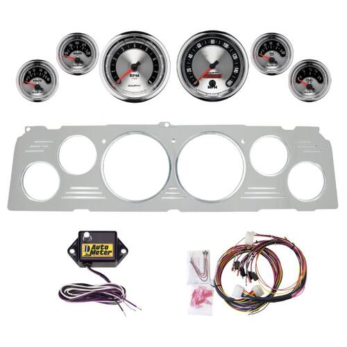 Autometer Dash Panel, Chevy Truck, `64-66, Billet, 3-3/8"X2, 2-1/16"X4, American Muscle