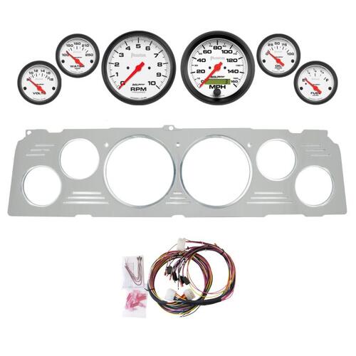 Autometer Dash Panel, Chevy Truck, `64-66, Billet, 3-3/8"X2, 2-1/16"X4, Phantom