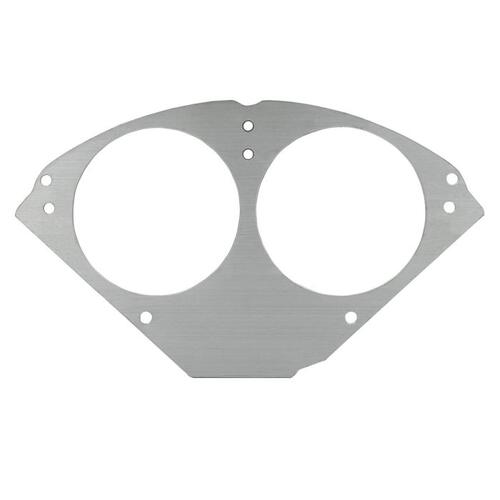 Autometer Dash Panel, Chevy Car, `55-56, Billet, 3-3/8"X2, Mounting Solutions