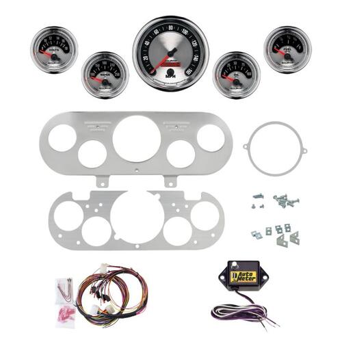 Autometer Dash Panel, Chevy Nova, `62-65, Billet, 3-3/8"X1, 2-1/16"X4, American Muscle