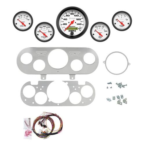 Autometer Dash Panel, Chevy Nova, `62-65, Billet, 3-3/8"X1, 2-1/16"X4, Phantom