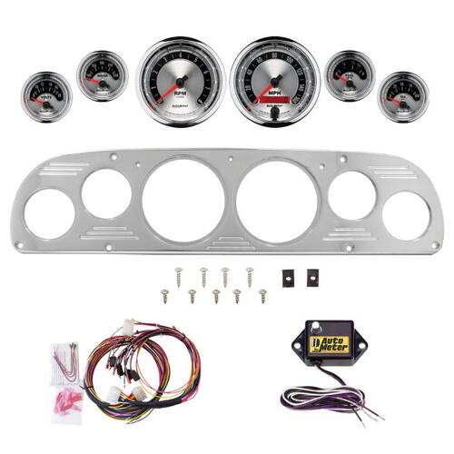 Autometer Dash Panel, Ford Truck, `57-60, Billet, 3-3/8"X2, 2-1/16"X4, American Muscle