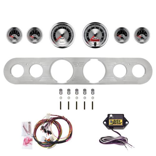 Autometer Dash Panel, Ford Truck, `67-72, Billet, 3-3/8"X2, 2-1/16"X4, American Muscle