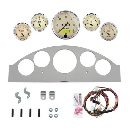 Autometer Dash Panel, Ford Fairlane, `57, Billet, 3-1/8"X1, 2-1/16"X4, Antique Beige