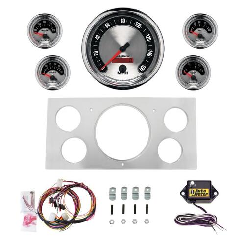 Autometer Dash Panel, Ford Truck, `73-79, Billet, 5"X1, 2-1/16"X4, American Muscle
