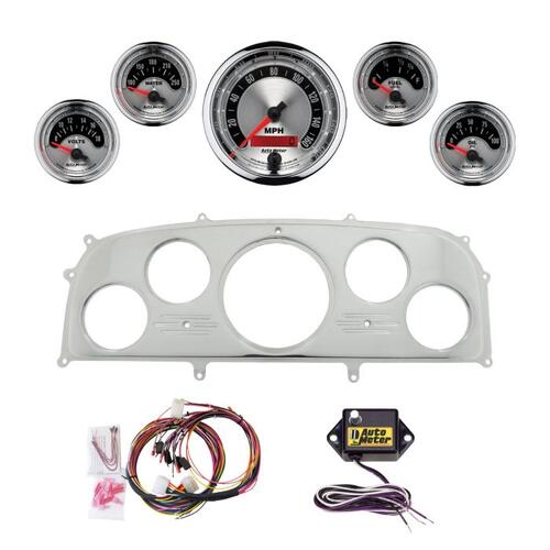 Autometer Dash Panel, Ford Galaxie, `59, Billet, 3-3/8"X1, 2-1/16"X4, American Muscle