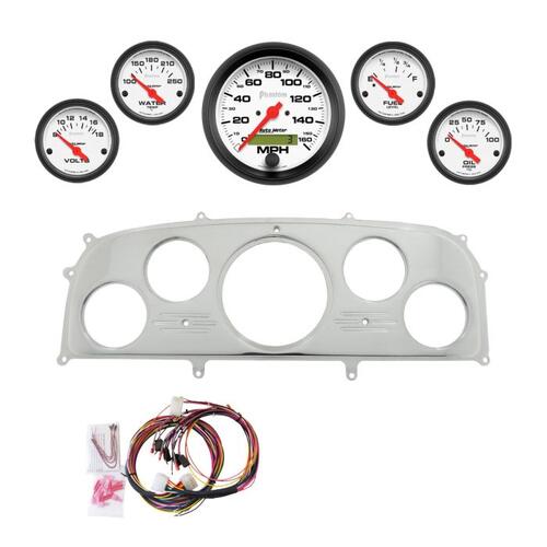 Autometer Dash Panel, Ford Galaxie, `59, Billet, 3-3/8"X1, 2-1/16"X4, Phantom