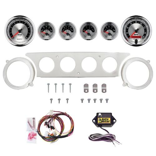 Autometer Dash Panel, Ford Galaxie, `63-64, Billet, 3-3/8"X2, 2-1/16"X4, American Muscle