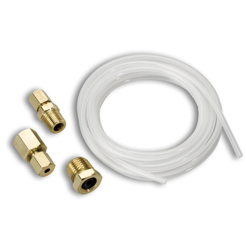 Autometer TUBING, NYLON, 1/8 in., 10ft. LENGTH, INCL. 1/8 in. NPTF BRASS COMPRESSION FITTINGS