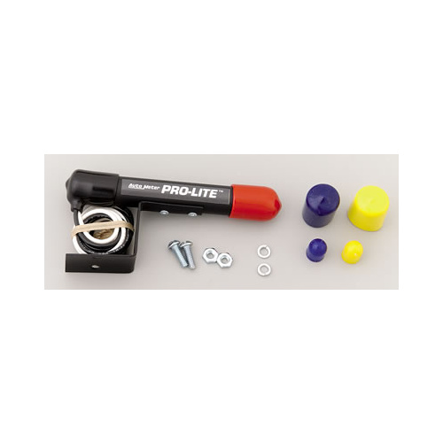 Autometer WARNING LIGHT, Black MINI PRO-Lite, INCL Red, YELLOW, Blue BULB BOOTS & NIGHT COVER