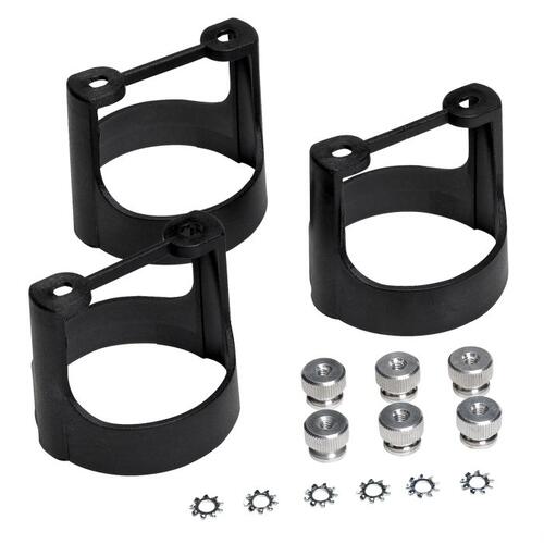 Autometer Gauge Bracket  Kit, 2 5/8", Black Composite, Qty 3, Accessories