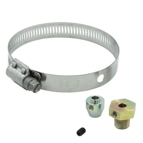 Autometer Fitting Kit, Thermocouple, 1/8Npt Male W/ Set Screw & Band Clamp, Steel, Accessories