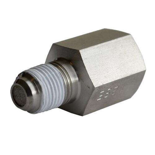 Autometer Fitting, Snubber Adapter, 1/8" Npt Female To 1/8" Npt Male, Sst, For Fuel Press, Accessori