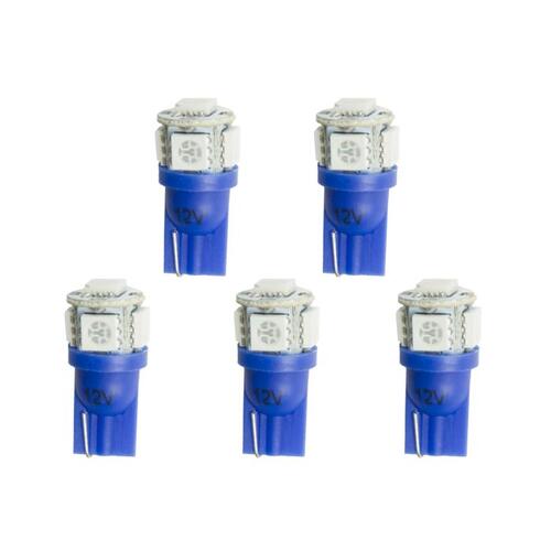Autometer Led Bulb, Replacement, T3 Wedge, Blue, 5 Pack, Accessories
